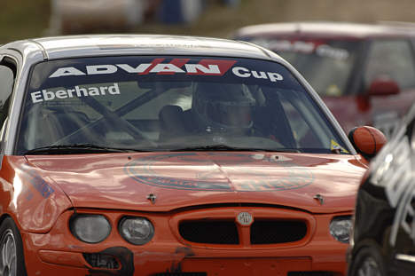 Ole Eberhard stiller op i den specielle MG Rover ZR 160 i Advan Cuppen ved Bosch GP Danmark.
